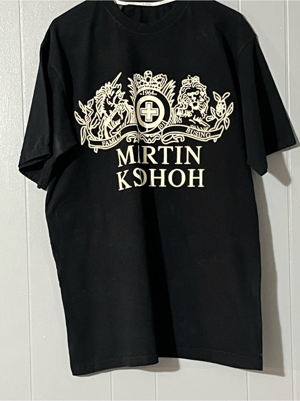Black Short Sleeve Crest Graphic Tee